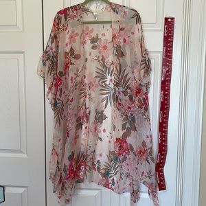 Sheer floral Duster nwot